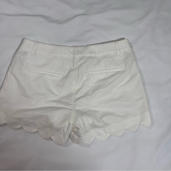 J. Crew High Waist Cream Scalloped Shorts - Picture 5 of 8